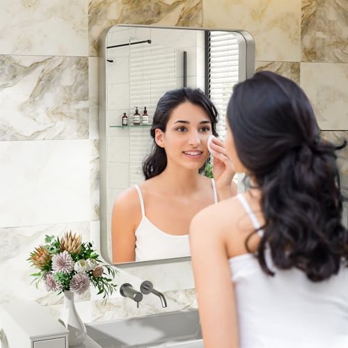 SUEHEE 24x36 Bathroom Mirror Over Sink Wall Mounted