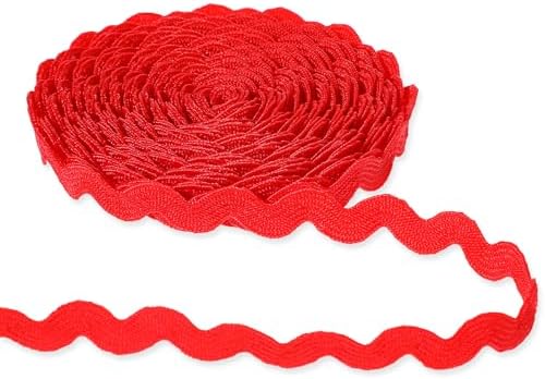 Psyqtsuary Red Wave Rick Rack Trim 5mm 27 Yards