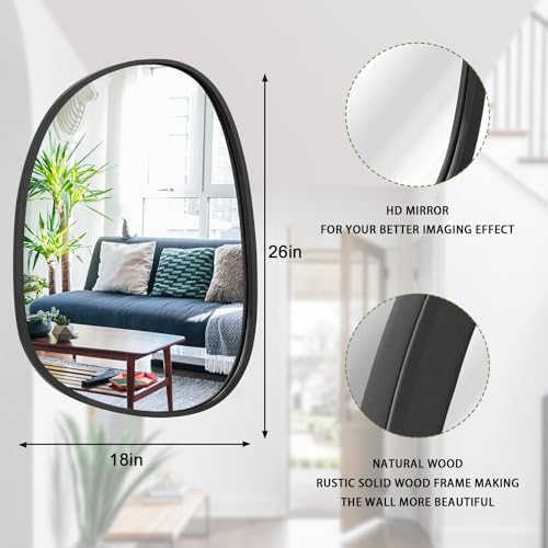 Asymmetrical Black Mirror for Wall 26x18 1