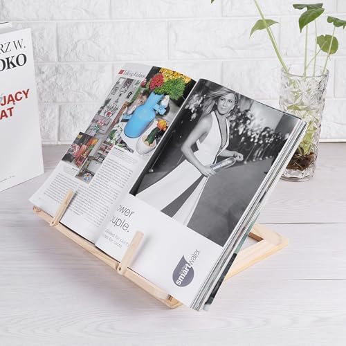 Adjustable Wooden Cookbook Reading Stand
