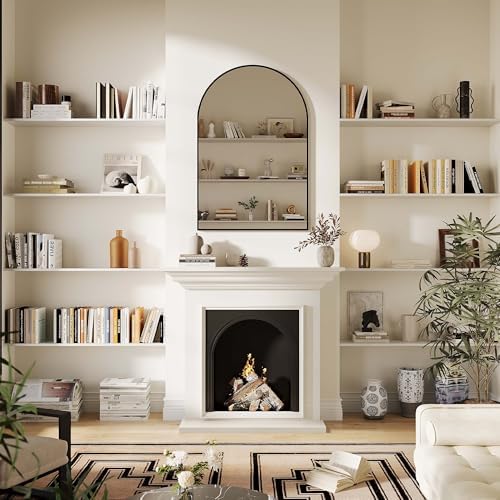 GAOMON Modern Black Arched Wall Mirror