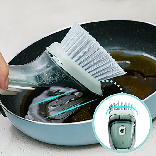 CQT Dish Brush with Soap Dispenser and Holder