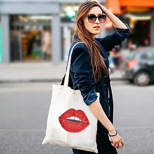 INFUNLY 4PCS Red Lip Applique Patches for DIY