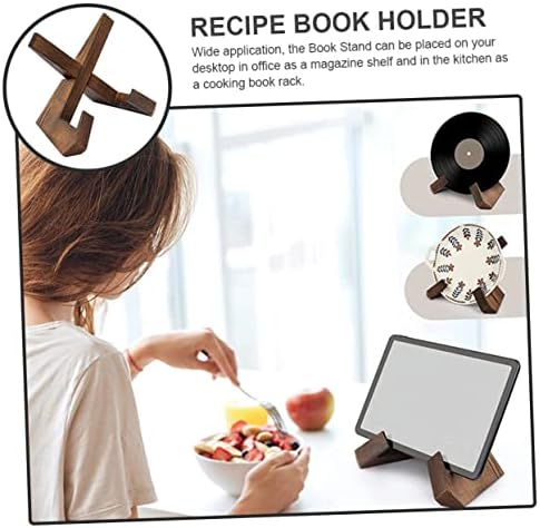 GRIRIW Wooden Cookbook Stand for Reading and Display
