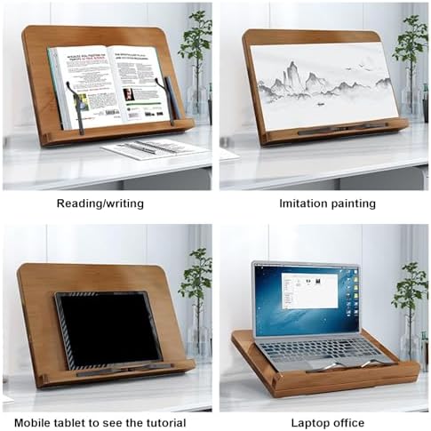 Adjustable Book Holder Tray for Desk Cooking and Reading
