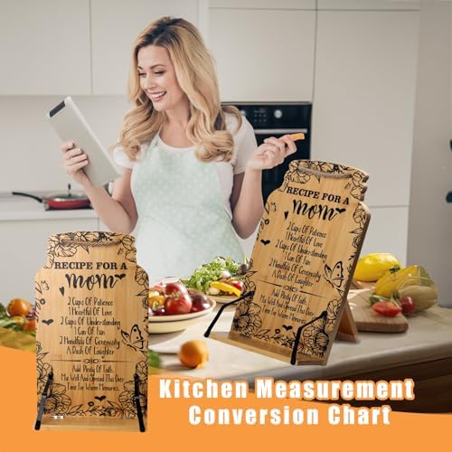 Idealmuzik Bamboo Cookbook Stand for Mom