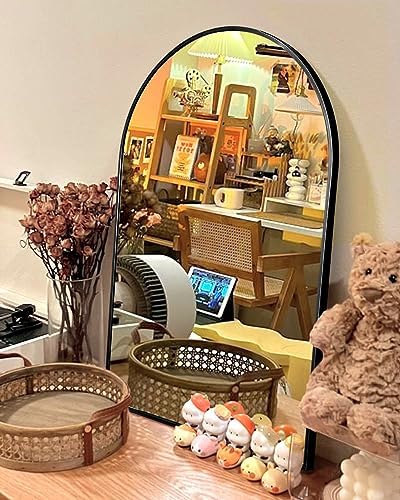 DYNWELL 20x30 Inch Black Frame Wall Mirror