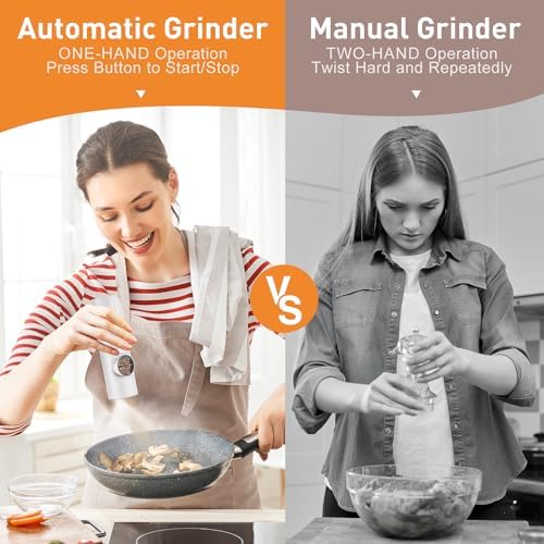 FRTONYI Electric Salt and Pepper Grinder Set 1