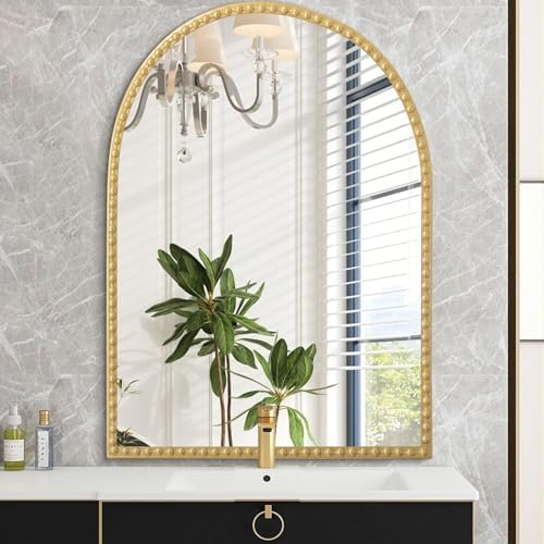 Large Gold Arch Mirror 36x24 Bathroom Decor