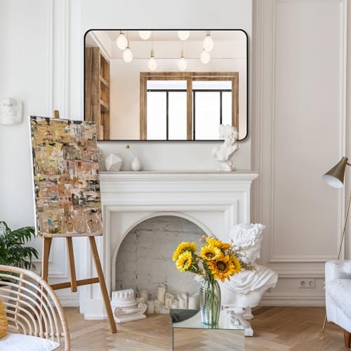 COREAET 30x48 Inch Black Wall Mirror 1