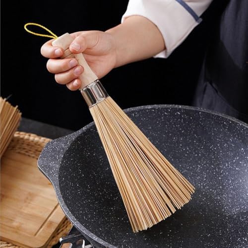 Bamboo Wok Brush - 12 Inch Medium Kitchen Cleaner