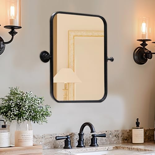 SeekElegant 20 X 24 Pivot Mirror with Black Frame