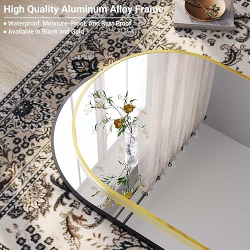 GAOMON 2030 Arch Wall Mirror with Black Frame