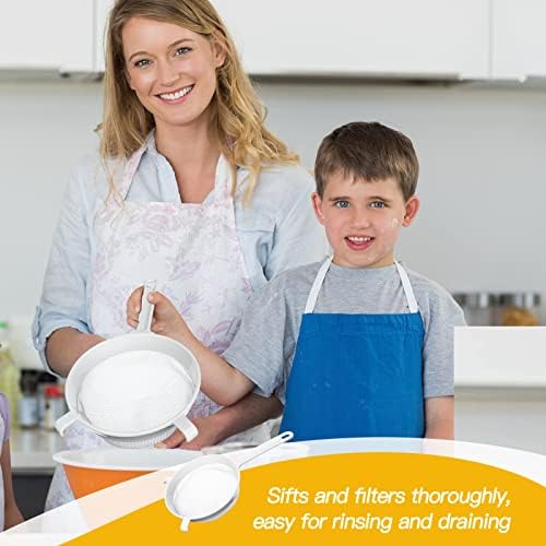 Yiphates 4 Pcs Food Strainers with Handle for Kitchen
