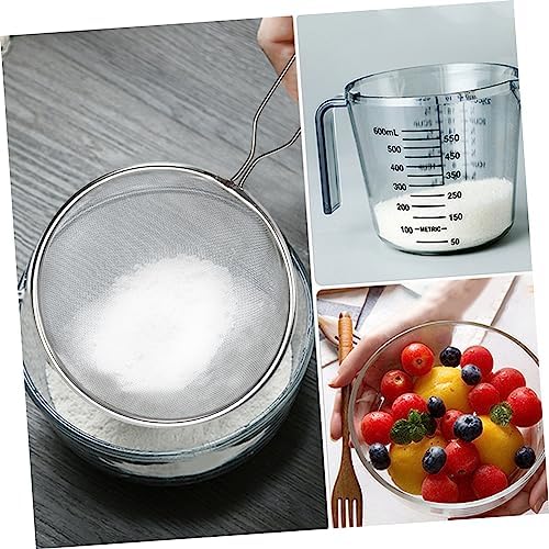 KicHouse 1 Set Flour Sieve Strainer Skimmers Measuring Cup Baking Spoon