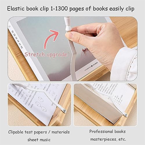 Bamboo Book Stand Adjustable Portable and Sturdy