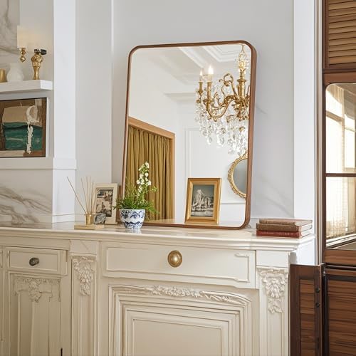 Modern 20x30 Black Rectangle Vanity Mirror