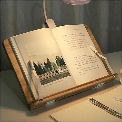Bamboo Book Stand Adjustable Portable and Sturdy
