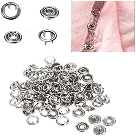 Set of 100 95mm Silver Press Studs - Non-Rusting Nickle Free