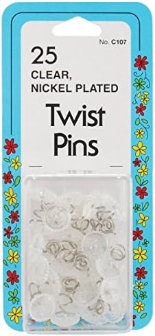 Dritz Collins COL107 25 Piece Clear Twist Pins