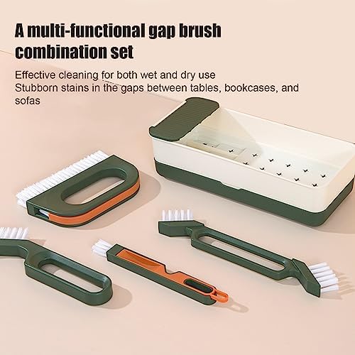 Yeyinzl 7-in-1 Gap Detail Brush Set Green
