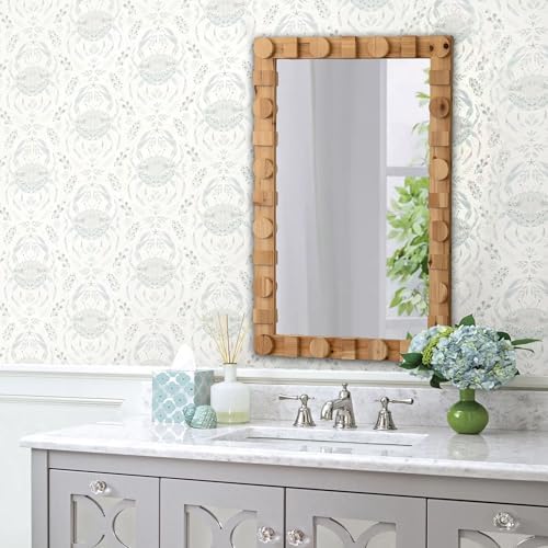 Rustic Wood Frame Mirror 24x36 Inch Wall Decor