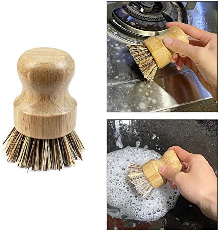 AUEAR Natural Bamboo Scrub Brush 2-Pack
