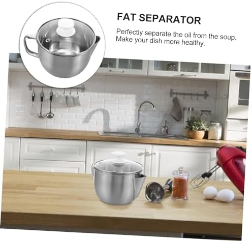 UTHCLO Soup Pot with Upgraded Glass Lid and Oil Separator