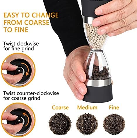 Double Spice Grinder Salt Pepper Shaker Set