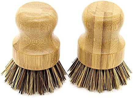 AUEAR Natural Bamboo Scrub Brush 2-Pack