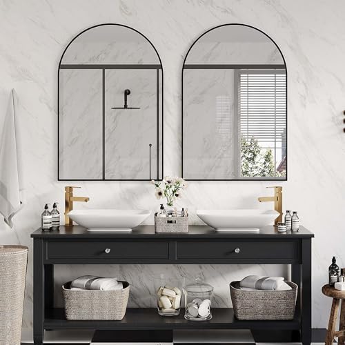 GAOMON 2030 Arch Wall Mirror with Black Frame