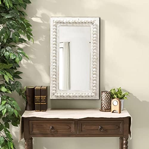 Sintosin 24 Farmhouse Mirror with Beaded Border