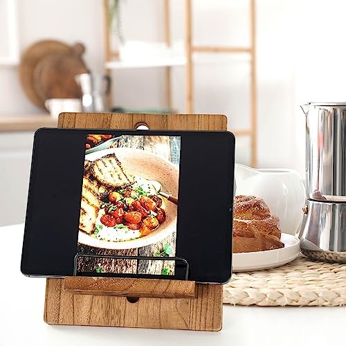Qiang Ni Wood Cookbook Stand with Adjustable Design