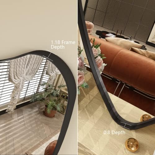 CHARMOR Irregular Wall Mirror 22x36 Black 1