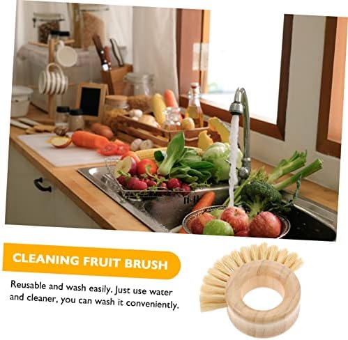 Anneome Natural Bamboo Cleaning Brush for Kitchen Use