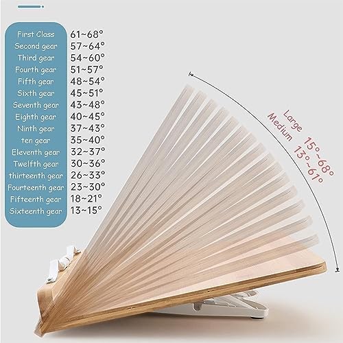 Bamboo Book Stand Adjustable Portable and Sturdy