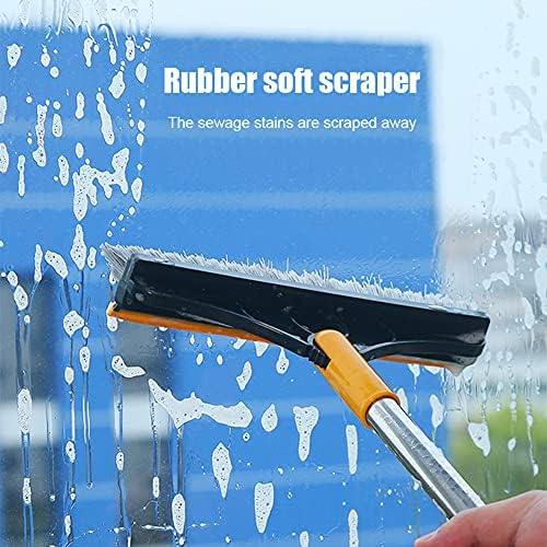 SYSUII Floor Scrub Brush with 120 Rotating V-Shaped Handle