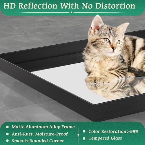 Furnbar Black Rectangle Mirror 22x30 Inch