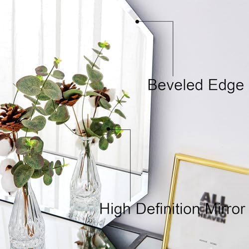 Chende Set of 2 Large Beveled Wall Mirrors