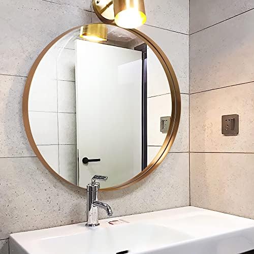 PexFix 28 Round Mirror with Gold Frame