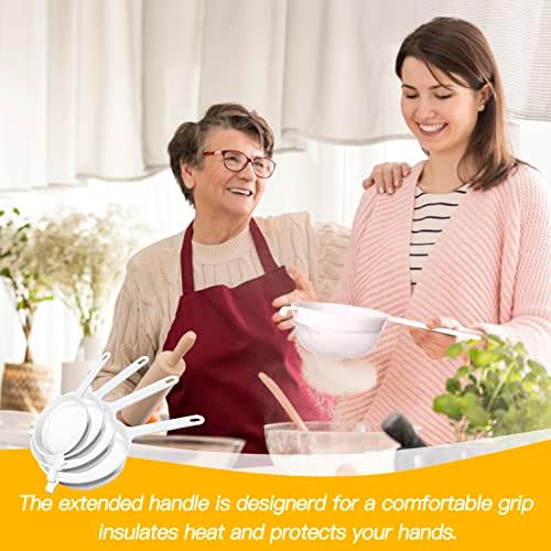 Yiphates 4 Pcs Food Strainers with Handle for Kitchen