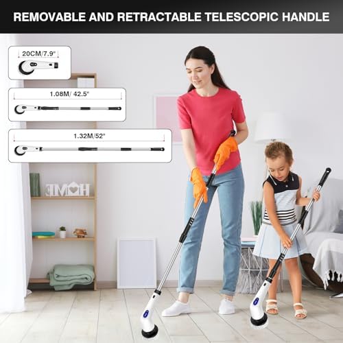 ZanGe 10-in-1 Cordless Electric Spin Scrubber - Black