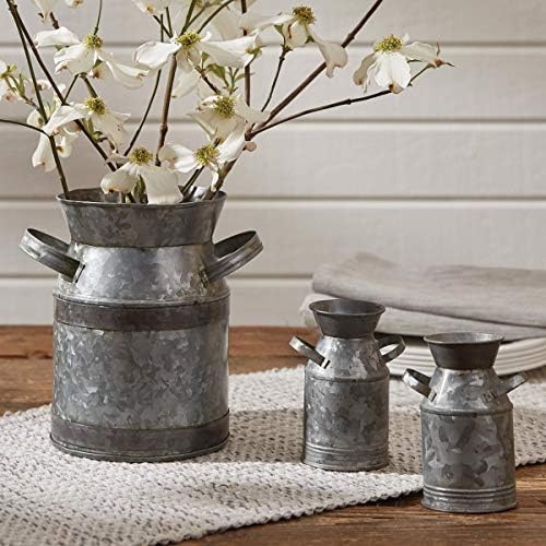 Park Designs Galvanized Milk Can Salt Pepper Set 1