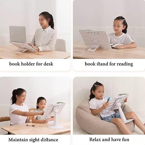 Hands Free Book Stand with 4 Gear Angle Adjustment
