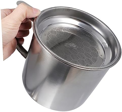 Cabilock 1pc Stainless Steel Oil Strainer Container