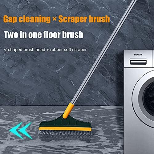 SYSUII Floor Scrub Brush with 120 Rotating V-Shaped Handle