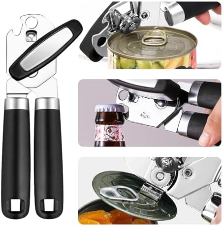 2Pcs Can Opener with Magnet Lever and Multi-Function