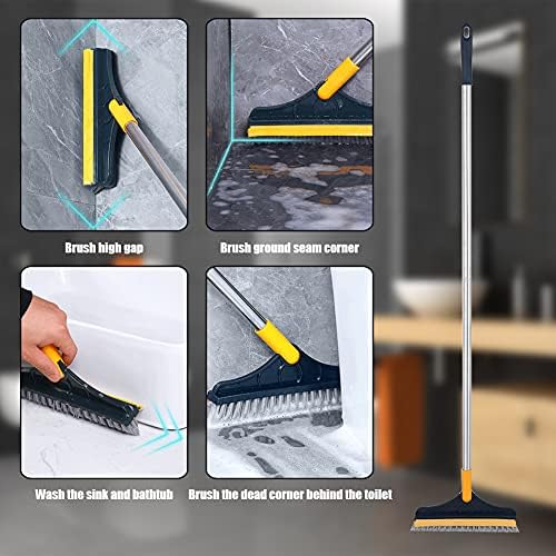 SYSUII Floor Scrub Brush with 120 Rotating V-Shaped Handle