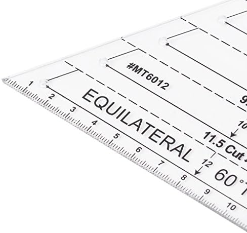 WOEIFGV 60 Degree Triangle Quilting Ruler 165x135cm
