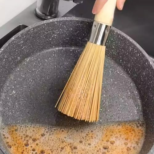 Bamboo Wok Brush - 12 Inch Medium Kitchen Cleaner
